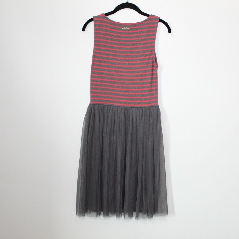✨2/$20 Matilda Jane T'WAS THE NIGHT Stripes Tulle Overlay Dress Small H12308 - Picture 7 of 11